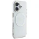 Guess IML Metal Colored Circle MagSafe dėklas iPhone 16 telefonui, baltas