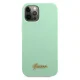 Apple iPhone 12 / 12 Pro 6.1\'\' Guess Metal Logo Script Case Cover (GUHCP12MLSLMGGN), Green