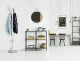 ModernHome Coat Rack Stand with Umbrella Holder and Marble Base, GH-8014, White