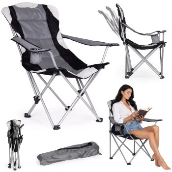 MultiGarden Folding Camping Chair with Adjustable Backrest