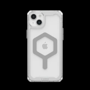 Apple iPhone 15 Plus 6.7'' UAG Plyo MagSafe Hard Case Cover, Transparent and Silver