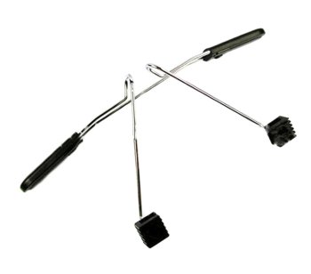 Car clothes hanger with adjustable width, black-chrome