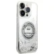 Karl Lagerfeld dėklas iPhone 14 Pro Max telefonui Liquid Glitter RSG, sidabrinis