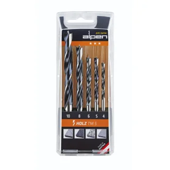 Medienos grąžtų komplektas Alpen TM 5, 4-10 mm, 5 vnt.