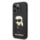 Karl Lagerfeld Silicone Ikonik dėklas skirtas iPhone 14 Pro, juodas
