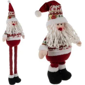 Teleskopinis Kalėdų nykštukas Ruhhy, 60-95 cm, raudonas / baltas
