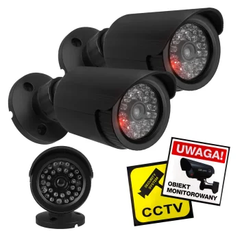 Centrumelektroniki IR1800 BT 2 netikrų kamerų rinkinys su LED, juodas