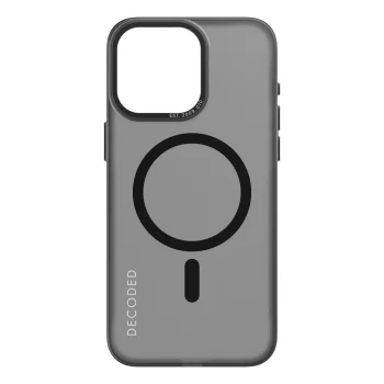Decoded permatomas dėklas su MagSafe skirtas iPhone 15 Pro Max, pilkas/juodas