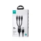 „Joyroom S-A18“ trys viename USB-A į „Lightning“ / USB-C / „Micro USB“ laidas, 0.3 m, juodas