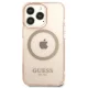 „Guess Gold Outline Translucent MagSafe“ dėklas „iPhone 13 / 13 Pro“, rožinis