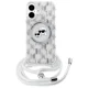 Karl Lagerfeld dėklas iPhone 16 su virvele IML Monogram Karl & Choupette, skaidrus