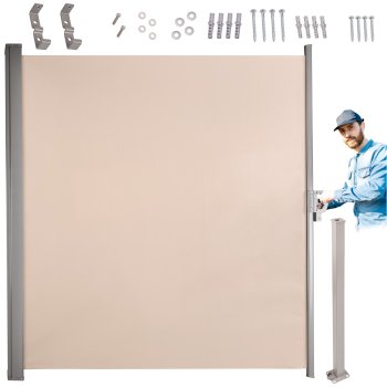 Ištraukiama šoninė markizė LUARO, 180 x 400 cm, smėlio spalvos