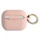 Guess GUAPSGGEP Silicone Glitter dėklas AirPods Pro, Rožinis