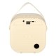 Karaoke Machine with Bluetooth Speaker and 2 Microphones, USB LED 10W, Cream