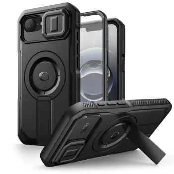 Tech-Protect Kevlar MagSafe dėklas skirtas iPhone 16e / 17e, juodas
