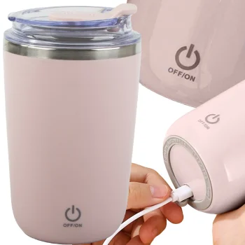 Savaime maišantis puodelis su USB įkrovimu, 350 ml, nerūdijantis plienas