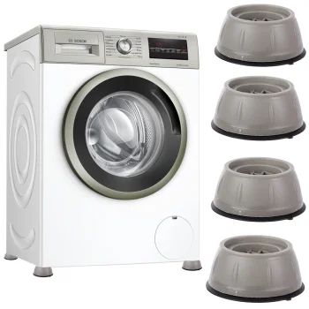 Anti-Vibration Pads for Appliances, 4 pcs, 8.5 × 4 cm, Grey