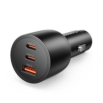 Orico PowerLink 165W automobilinis įkroviklis USB-A ir 2x USB-C, juodas