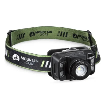 Galingas LED galvos žibintuvėlis 4Fizjo Mountain Goat, 350 lm, juodas