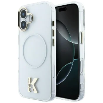 Karl Lagerfeld IML K Head Logo MagSafe dėklas, skirtas iPhone 17, skaidrus