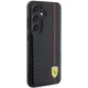 Ferrari dėklas Samsung Galaxy S24 telefonui Carbon Printed Line, juodas