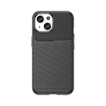 Smūgiams atsparus dėklas iPhone 15 Thunder Case, juodas