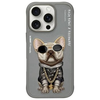 Nimmy iPhone 16 Pro Max Case Glasses Cool Dog, Gray
