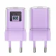 Acefast A53 GaN USB-C PD 30W įkroviklis su ekranu, violetinis