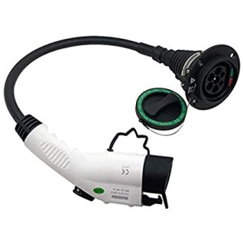 Duosida elektromobilio įkrovimo laido adapteris Type 1 į Type 2, 32A, 0.3m