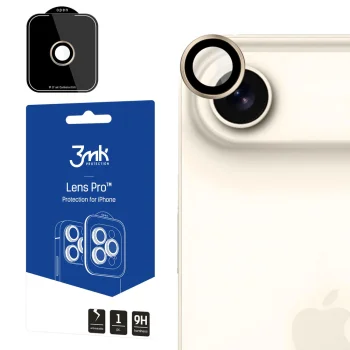 „3mk Lens Protection Pro“ kameros stiklas, „iPhone 17 Air“, auksinis