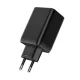 Sieninis įkroviklis Tech-Protect C65W 2x USB-C PD 65W / USB-A QC 3.0, juodas