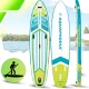AquaPaddle Navigator pripučiama SUP irklentė, 355x82x15 cm, žalia