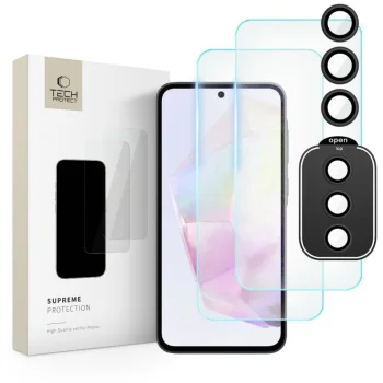 Apsauginių stiklų rinkinys Tech-Protect Supreme Set, skirtas Samsung Galaxy A35 5G