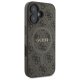 Guess 4G Ring Classic Logo MagSafe dėklas, skirtas iPhone 16, rudas