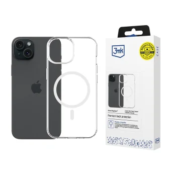 Telefono dėklas 3mk Armor MagCase skirtas iPhone 15 Plus, skaidrus