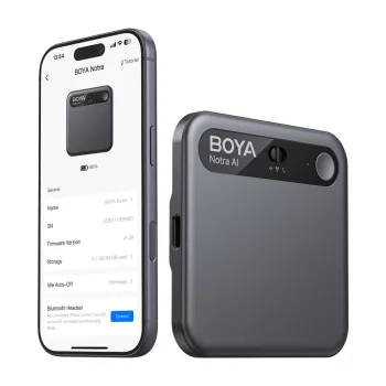 Balso įrašymo įrenginys BOYA Notra su DI transkripcija, 64 GB, juodas