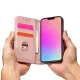 Magnet Card dėklas iPhone 13 Pro Max su stovu ir pinigine, rožinis