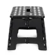 Modernhome Folding Plastic Step Stool, 22 cm, Black