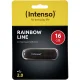 USB atmintinė Intenso Rainbow Line 16 GB USB 2.0, juoda