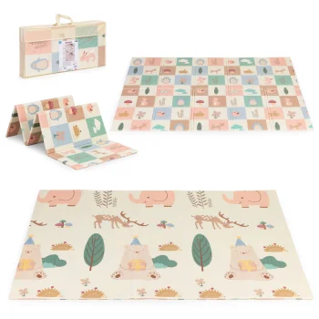 Foldable Baby Play Mat 200x150 cm Reversible Educational Foam Mat with Bag IPLAY