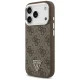 Guess MagSafe 4G PU odinis dėklas, skirtas iPhone 17 Pro, rudas
