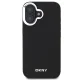 DKNY dėklas iPhone 16 su MagSafe, juodas