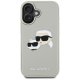 Karl Lagerfeld 3D Rubber Double Heads dėklas, skirtas iPhone 16, smėlio spalvos