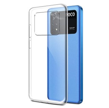 Xiaomi Poco M4 Pro 4G itin plonas TPU dėklas, skaidrus