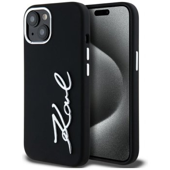 Karl Lagerfeld dėklas, skirtas iPhone 15, juodas