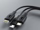 Car Charger USB-C 15W + USB-A 15W with 3-in-1 Cable and Display, Black