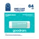 Goodram UME3 Care 64GB USB 3.0 atmintukas, šviesiai žalias