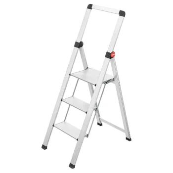 Kopėtėlės Hailo DK40 BasicLine Design, 3 pakopos, sidabrinės
