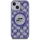 Karl Lagerfeld iPhone 15 dėklas IML Monogram Karl & Choupette MagSafe, violetinis