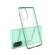 Spring Case skaidrus telefono dėklas Samsung Galaxy A02s EU su juodu rėmeliu